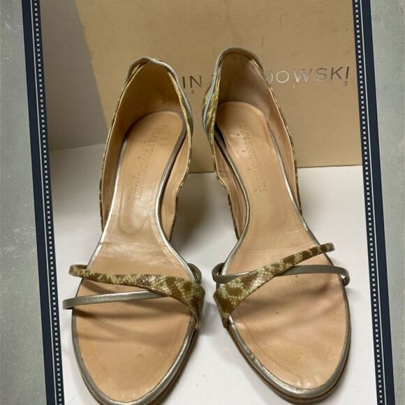 Alain Tondowski Designer Snake Heels 38.5 8 - Picture 2 of 6